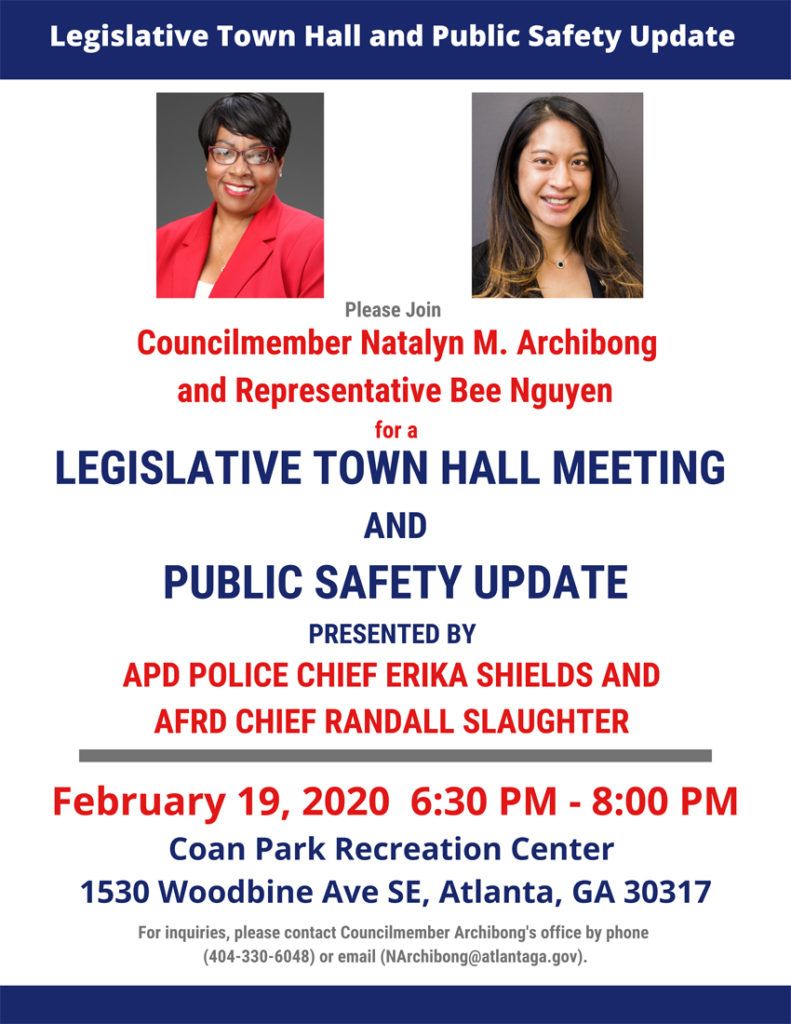 Flyer for joint town hall meeting
