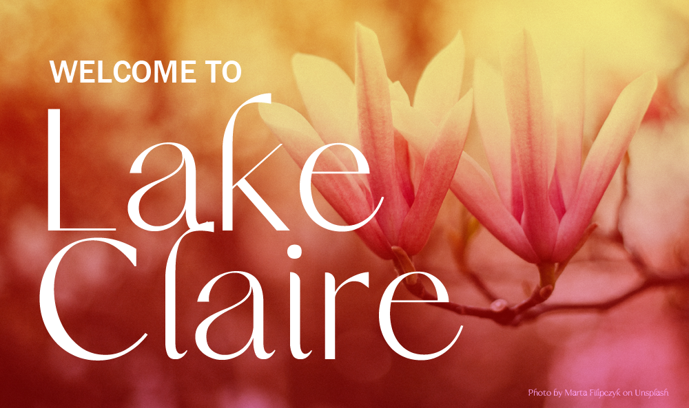 Welcome to Lake Claire with tulip magnolia