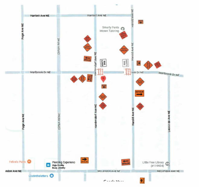 Marlbrook Dr. Road Closure 1/12 (4-6 wks)
