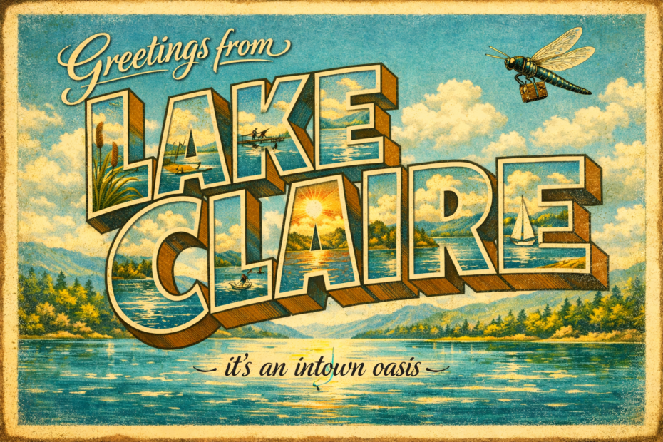 lake claire postcard